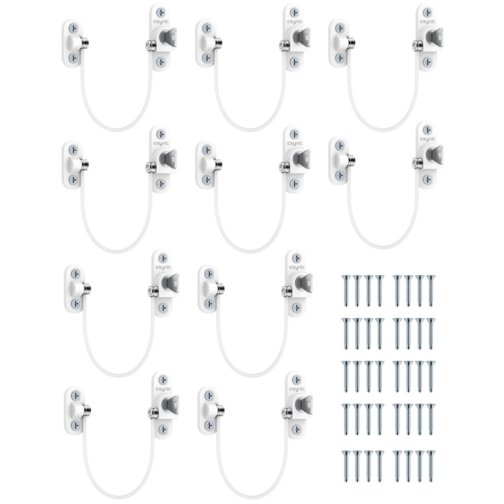 Esynic Upvc Window Restrictors 10Pack Window Restrictor For Cat Child Safety Win