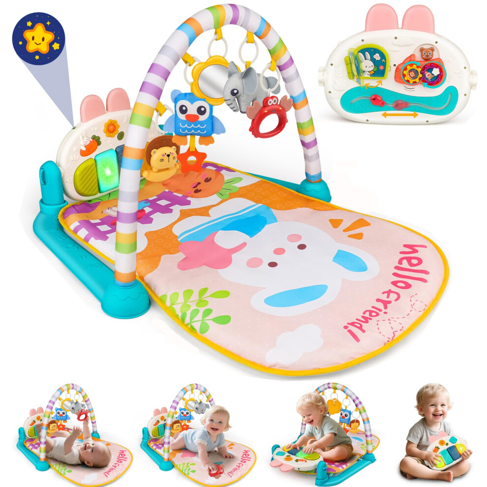 Nicknack Baby Play Mat,Play Gym With Musical Kick Piano, Tummy Time Floor Activity Gym & Sensory Toys, Lights, Sounds And Music, Playmat Toys, Gifts