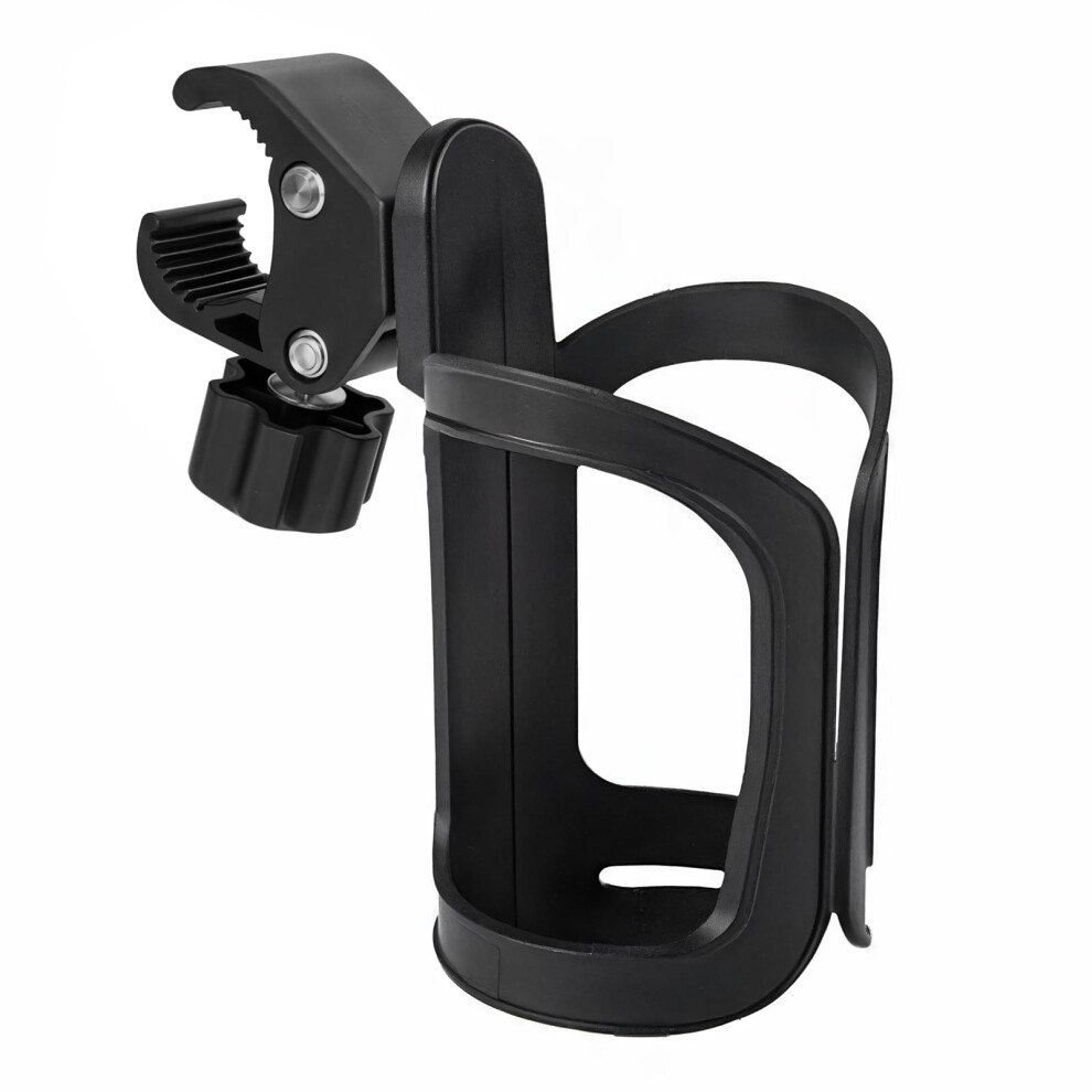 Eidoct Universal 360 Rotating Cup Holder - Adjustable Drink Bottle Cage For Strollers, Bikes, Wheelchairs & Walkers | Fits Most Prams, Bicycles And Mobilit
