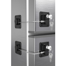 2 Pack Refrigerator Lock, Upgraded Child Safety Fridge Lock with Keys for Refrigerator, Cabinets and Drawers, Easy to Use and Install