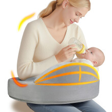 OPAFOBEF Memory Foam Nursing Pillow - Pioneering Safety Fence-Plus Size Breastfeeding Pillow for Ergonomic Comfort & Support-Easier and Healthier Nurs