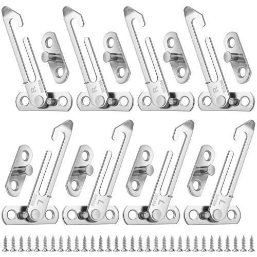 BREANIFULL 4 Pairs Window Restrictors Locks Window Restrictor Hook