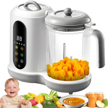 Baby Food Processer Chopper, Multifunctional Homemade Food Maker Steamer Puree Blender with 4 Preset Menus, Touch Screen Control, Self Cleans, BPA-Fr
