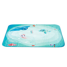 Tiny Love Treasure the Ocean XL Outdoor Picnic Mat, Waterproof, Baby Activity Ma