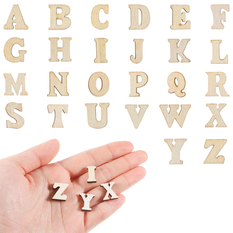 104 Pcs Wooden Letters For Crafts, 1/2 Inch Small A-Z Wooden Letters Mini Unfinished Wood Alphabet For Diy Painting Arts Kids Spelling Learning Wall Aphumedc