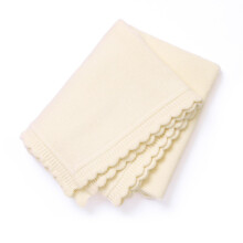 Loyfoky Luxury Baby Blanket Ultra Soft Knitted Warm Newborn Swaddle Blanket Cuddly Cosy for Pram Cot Boy Girl 100x80cm White