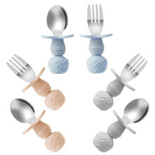 PandaEar 6 Pack Toddler Cutlery Set| Stainless Steel Baby Fork and