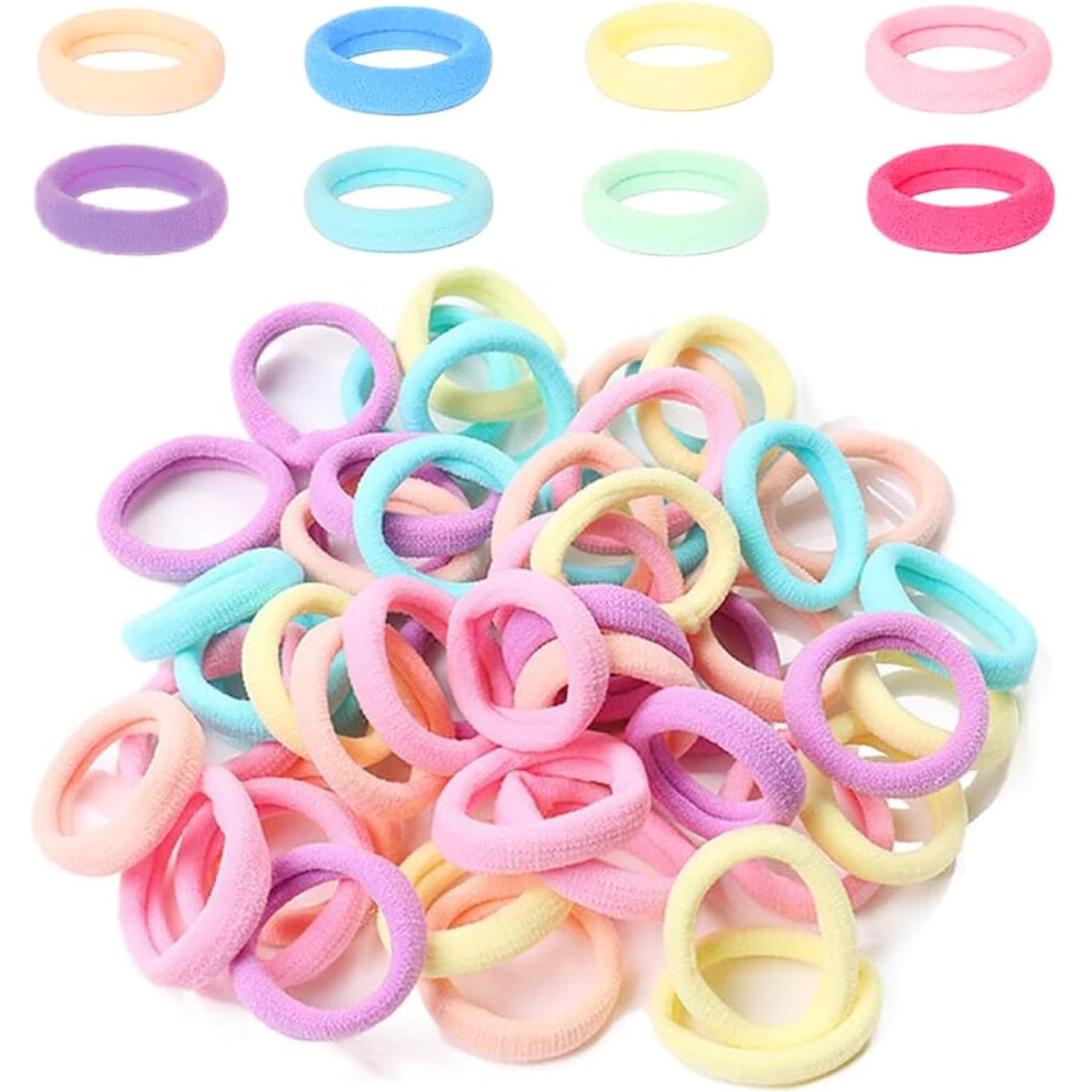 Vnidjgb 200 Pcs Baby Hair Bands For Girl,Girls Hair Bobbles,High Elasticity, Candy Color Toddler Hair Bobbles, Kids Hair Bobble,2.5 Cm Diameter Toddler Bobbl