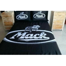(200CM X 200CM) Mack Trucks Logo Black Quilt Duvet Cover Set Bed Linen Bedroom Decor Bedding