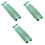 3Paires Vertes Rayées Coton Douces Confortables Pour 3