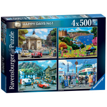 Ravensburger Happy Days Collection No.1 Look North 4x 500 Piece Jigsaw Puzzle for Adults and Kids Age 10 Years Up