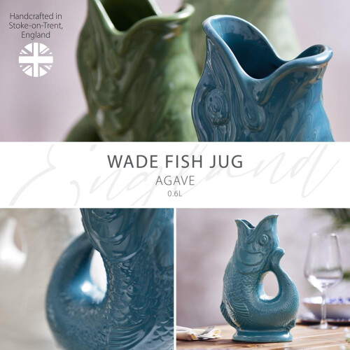 Wade Fish Jug, Earthenware, 0.6L, Agave WA967802TEA 1