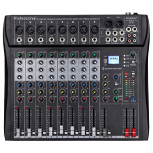 Depusheng DT8 Professional Mixer Sound Board Console 8 Channel Desk System Inter