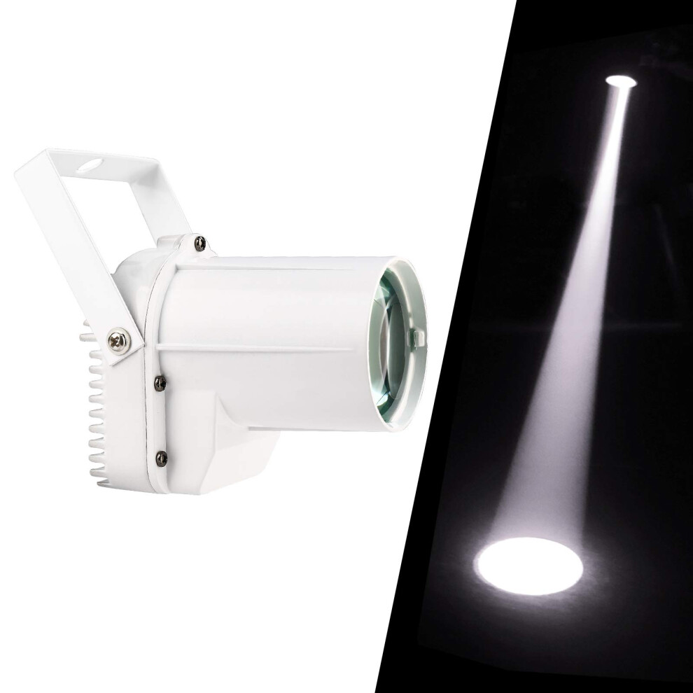 Wecan Dmx Pinspot Mirror Ball Spotlight - 3W White Stage Spot Lights For Dis
