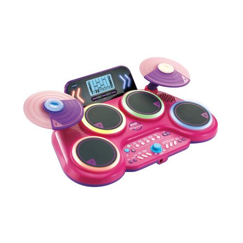 VTech VTech Kidi DJ Drums Pink, Light-up Electronic Drum Kit for Kids, with