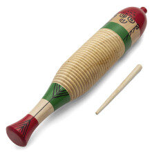 Tiger GUI7-NT Wooden Fish Guiro with Wooden Scraper/Beater