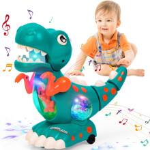 Thedttoy Baby Toys Musical Light Crawling Walking Dinosaur for Boys Girls,Baby Musical Toy Sound Toys Birthday Present Dino Gifts for Kids Toddler(Gr