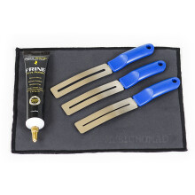 MusicNomad 5 pc. FRINE Fret Polishing Kit with Fretboard Guards, Polish, Cloth (MN124)