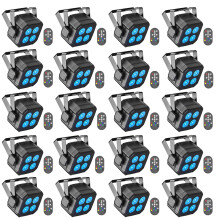 Erreyht 20PCS RGBW LED Stage Lights, 40W LED Par Can Light DMX 4/8CH with Remote Control and Sound Activation, Disco Light Par Spotlight for Stage DJ