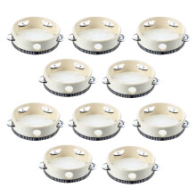 liovitor 10 Pcs 6 inch Musical Tambourine Tamborine Drum Round Percussion Gift for KTV Party
