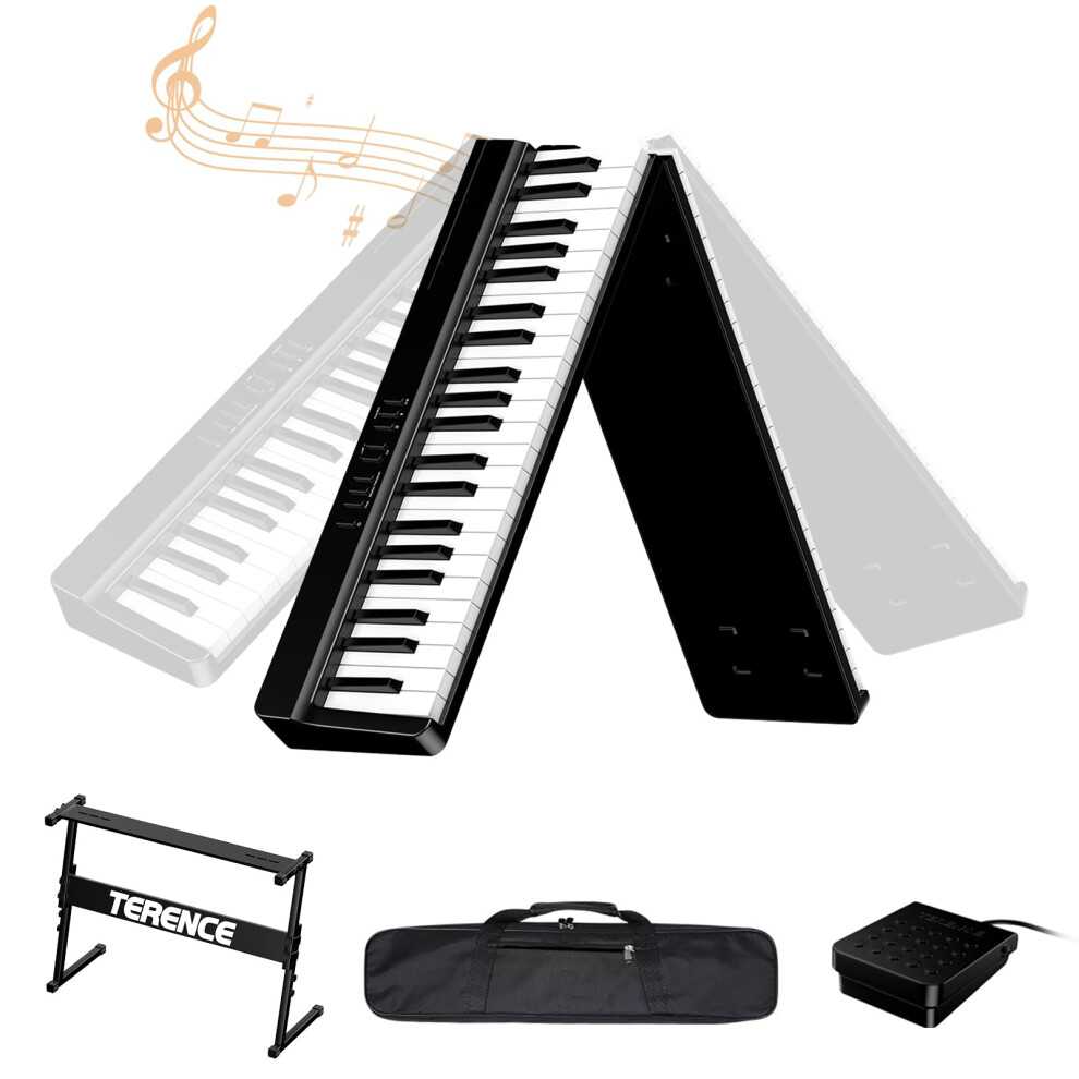 Terence Folding Keyboard Piano 88-Key Piano Keyboard With Z-Stand Port