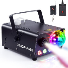 Fog Machine, 600W Professional Party Smoke Machine with Disco Ball Light - RGB LED Stage Smoke Machine 2500CFM Huge Fog for Halloween, Christmas, Par