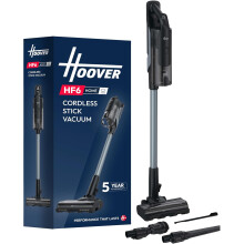 Hoover HF6 Akku-Stielstaubsauger, Bodensensor, Dual Way Clean, Bis zu 100 Min. Laufzeit, Anti-Haar-Verhedderung, Doppelkantenreinigung, Vielseitig