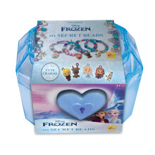 Lisciani - FROZEN: My secret Beads - Jewellery Creation Kit for Kids from 3 Years - Case with Lock and Key - Colourful Beads and Frozen Charms - Make