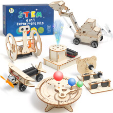 STEM Toys Age 8+, Wooden Engineering Science Experiments kit(6 Pack Set)
