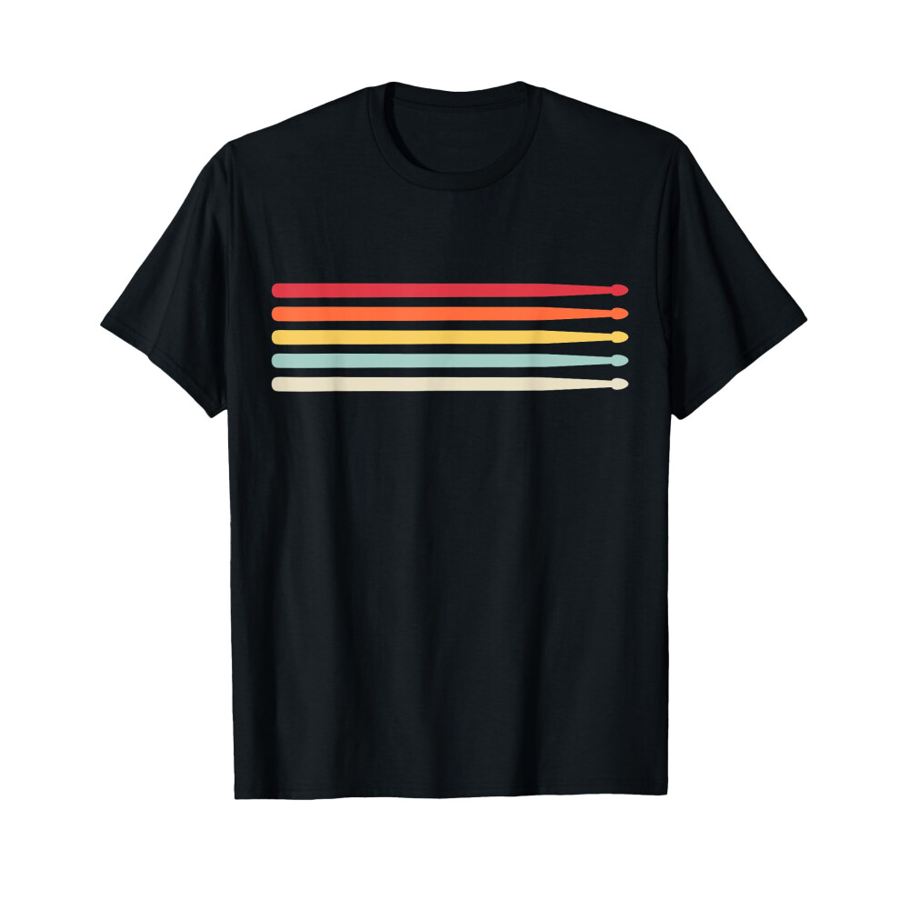 Awesome Drummers Co Drummer Drumsticks Drum Sticks Retro Vintage Drumming Men T-Shirt