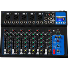 Depusheng HT7 Bluetooth Portable Audio Mixer w/USB DJ Sound Mixing Con