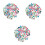 300Pièces Cabochons Résine Flatback Colorés Accessoires DIY 3