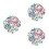 300Pièces Cabochons Résine Flatback Colorés Accessoires DIY 6