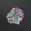 300Pièces Cabochons Résine Flatback Colorés Accessoires DIY 11
