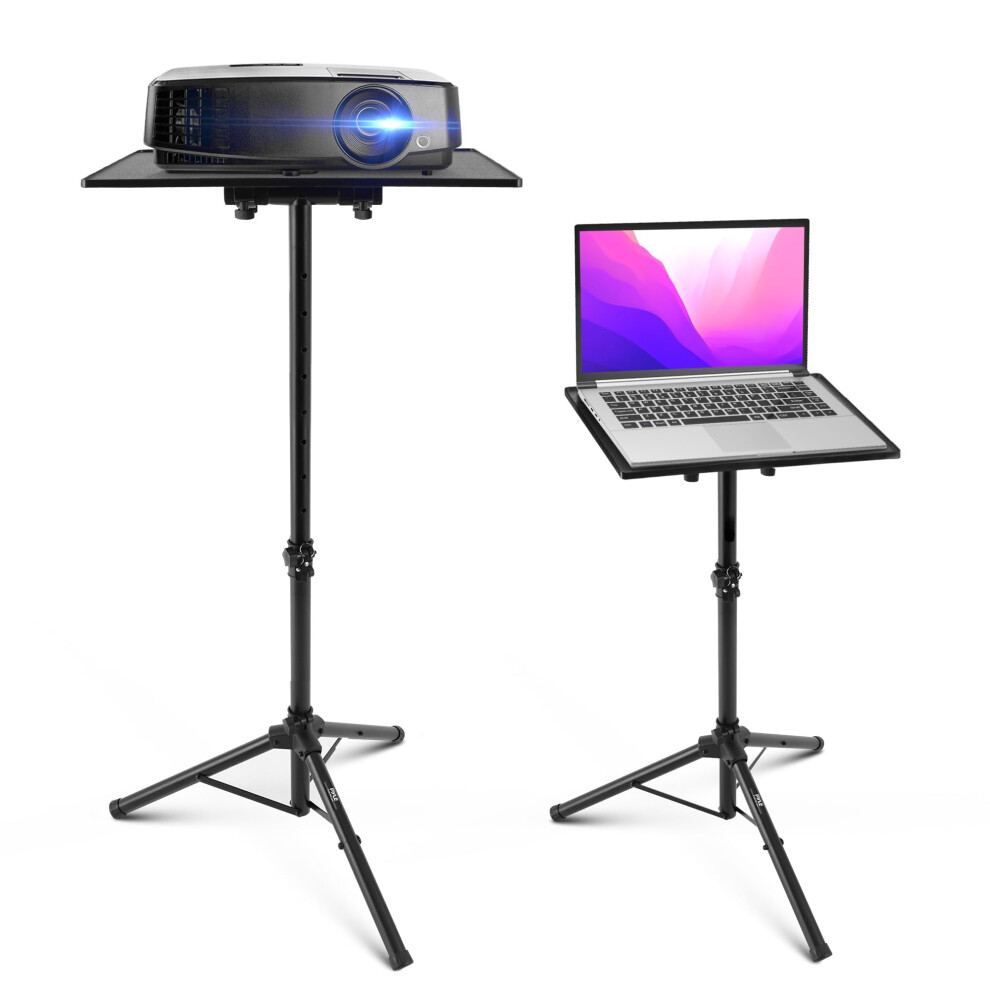 Pyle Projector Stand, Laptop Stand - Adjustable, Lectern, Tripod Mount