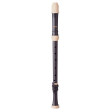 Aulos 511B Symphony Tenor Recorder - English Fingering - Rich & Deep Tone - Strong ABS Resin Construction - Black/Ivory - with Storage Bag, Cleaing R