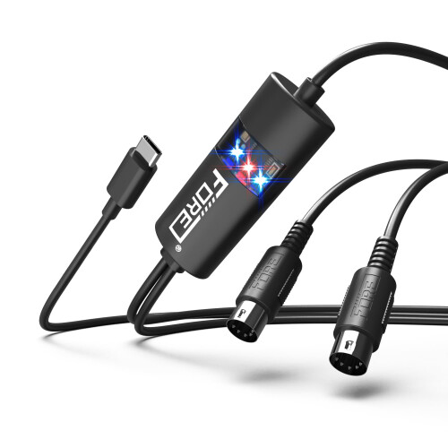 FORE MIDI USB Cable Type-C Work with MIDI Keyboard/Synthesizer/MIDI Deivce