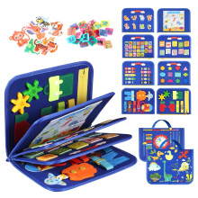 Busy Board Montessori Toys, Busy Book for 3 4 5 6 Year Old Boys Travel Toys