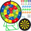 Kids Dart Board Set,Double Sided Dart Board with Bracket 1
