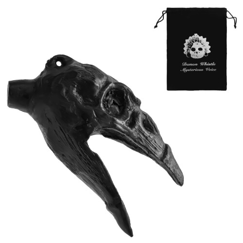 Screaming Aztec Death Whistle, 125 dB Bronze Ware Demon Skull Craft