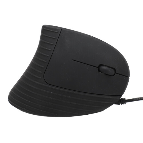 Ratón ergonómico vertical con cable para mano derecha negro