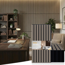 Mollywell Wood Panels for Wall, Gray Oak, 10 Pack, 60x30 cm