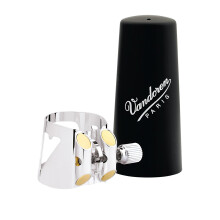 Vandoren LC03P Optimum Ligature And Plastic Cap, fits Alto Clatinet (Silver Plat