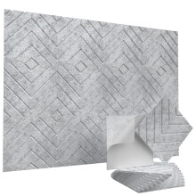 Vieshful Self Adhesive Acoustic Panels, 20 Pack Soundproof Wall Panels 12"x12"x0.4", High-Density Sound Absorbing, Noise Dampening Panels for Home Of