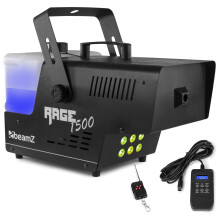 beamz Rage1500LED Smoke Machine - Powerful 1500W Disco Party Fog Maker with Remote Control, Integrated LED Lighting FX for DJ Events, Clubs, Stage Pe