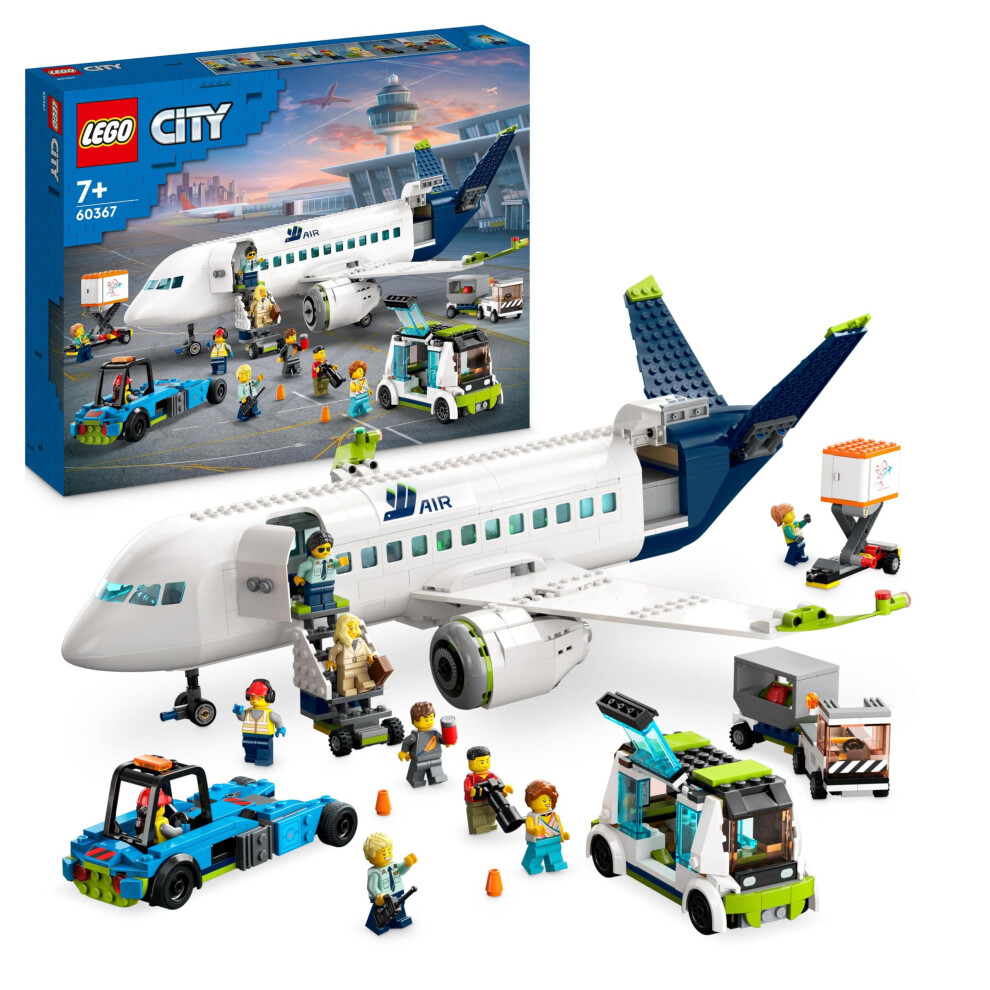 Photos - Construction Toy Lego City Passenger Aeroplane Toy Building Set, Large Plane Model 