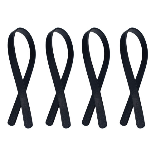 4Pièces Sangles Pour Sac Noir Cuir Épais Poignées Remplacement Durable 1