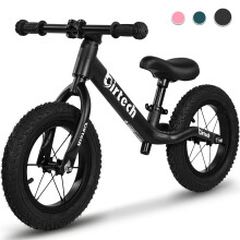 Hello-5ive 12" Balance Bike for 2, 3, 4, 5, 6 Year Old Boys and Girls, Lightweight Nylon Frame Toddler Training Bike No Pedal Bikes for Kids with Adj