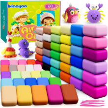 Ixiaoyoo Air Dry Clay Kit - 60 Colors Modeling Clay for Kids with Tools