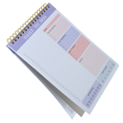 2Pièces Cahier Violet Déchirable Idéal Pour Planning 2